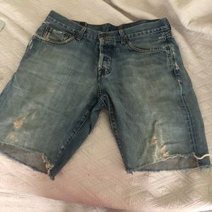 Lucky brand men’s cut off jean shorts